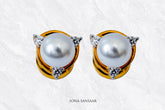Sitara Pearl Gold Pendant and Earring Set | Sona Sansaar
